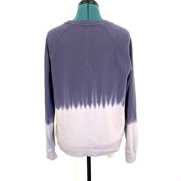 Athleta Sundown Sweatshirt Dip Dye Sz Small Medieval Violet Crewneck Pullover - Picture 4 of 9